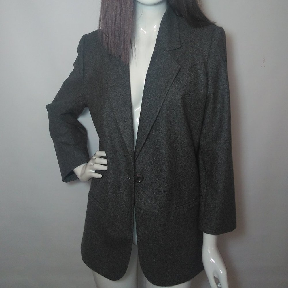 Sag Harbor Gray Wool Blazer